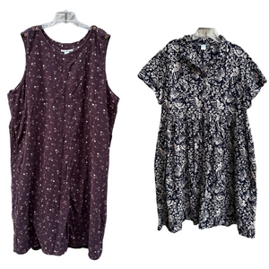 Vintage Serengeti Catalog Women's Plus Size 3X Dress Bundle Floral Cotton